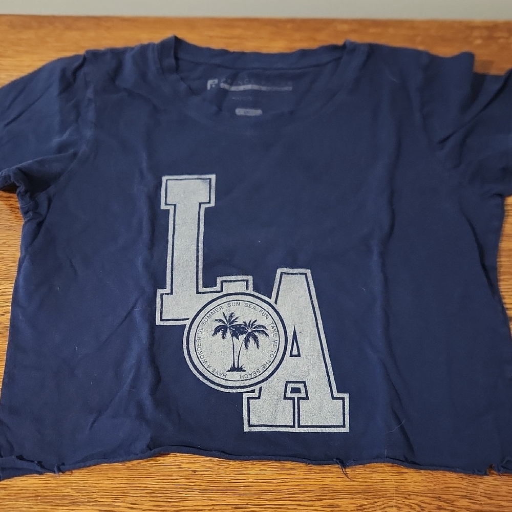 Prince Peter Collection Dark Blue Tee with LA Palm Graphic